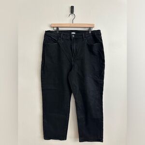Old Navy straight leg black jeans, 16 petite